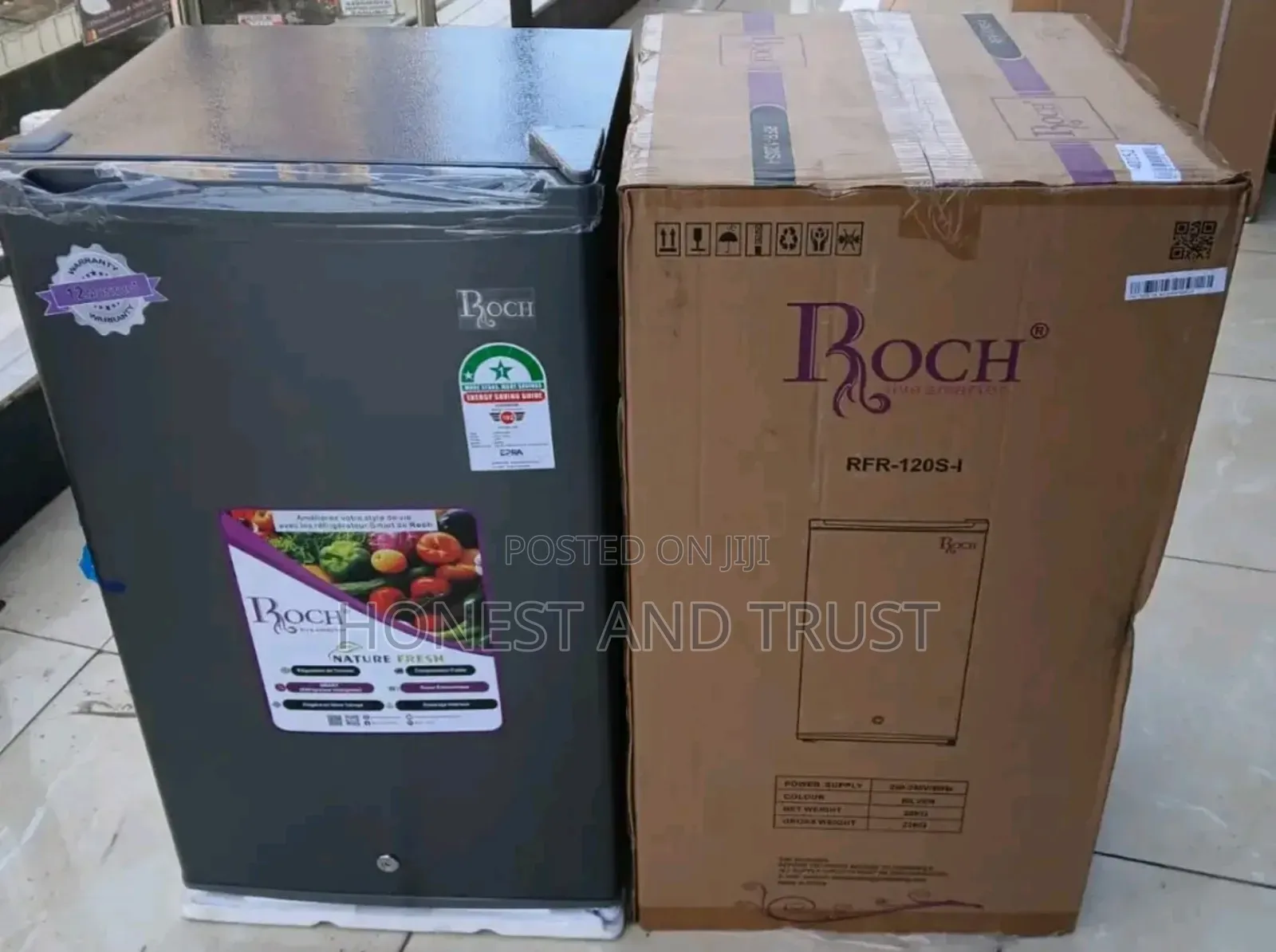 Roch 90l Double Door Fridge RFR-110d-B