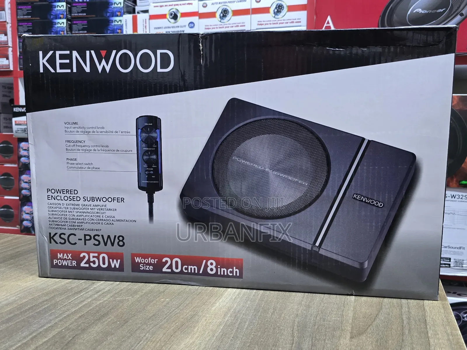 Kenwood 250watts Powered Enclosed Underseat Subwoofer