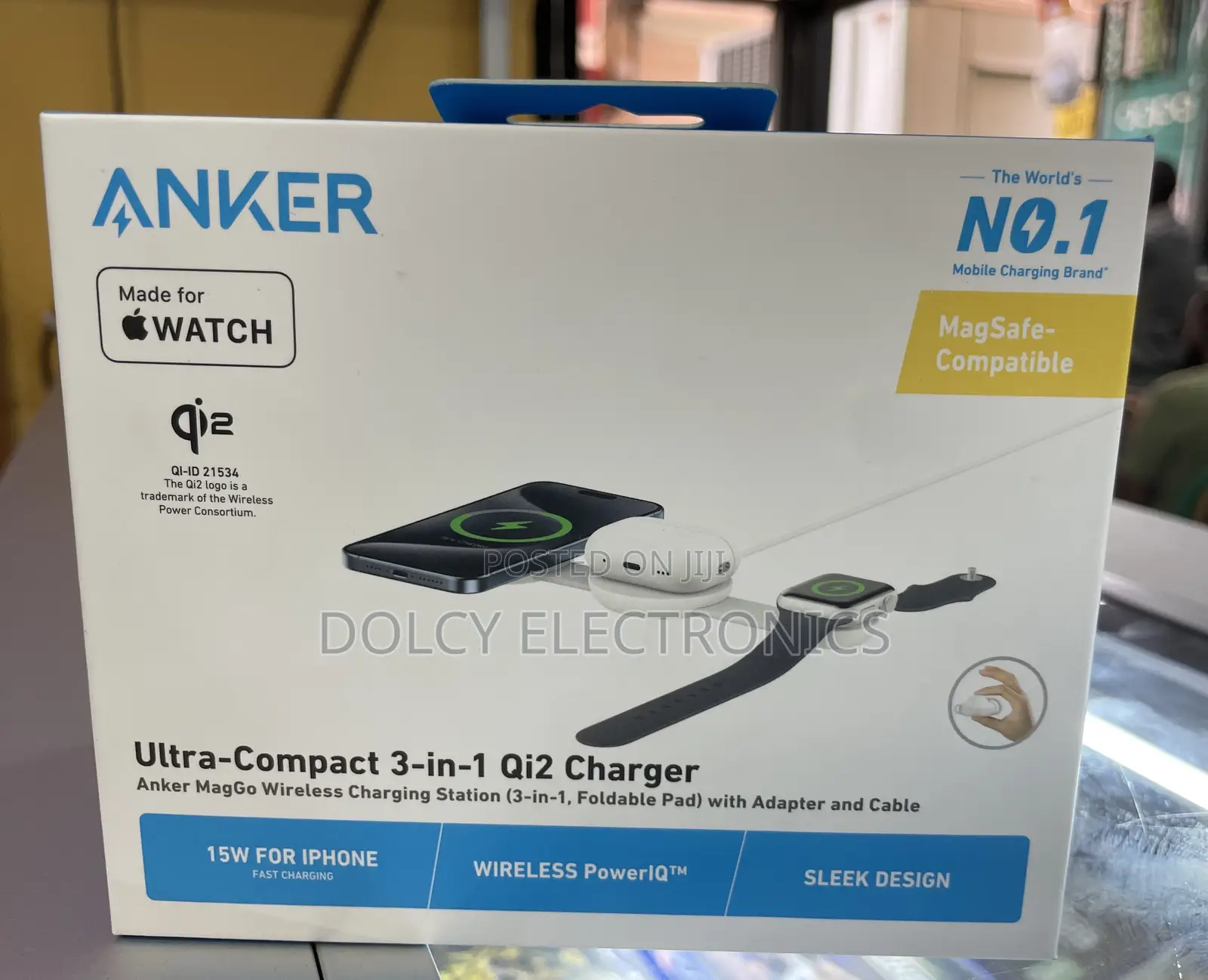 Anker Maggo 15w Qi2 Wireless Charging Station 3-in-1