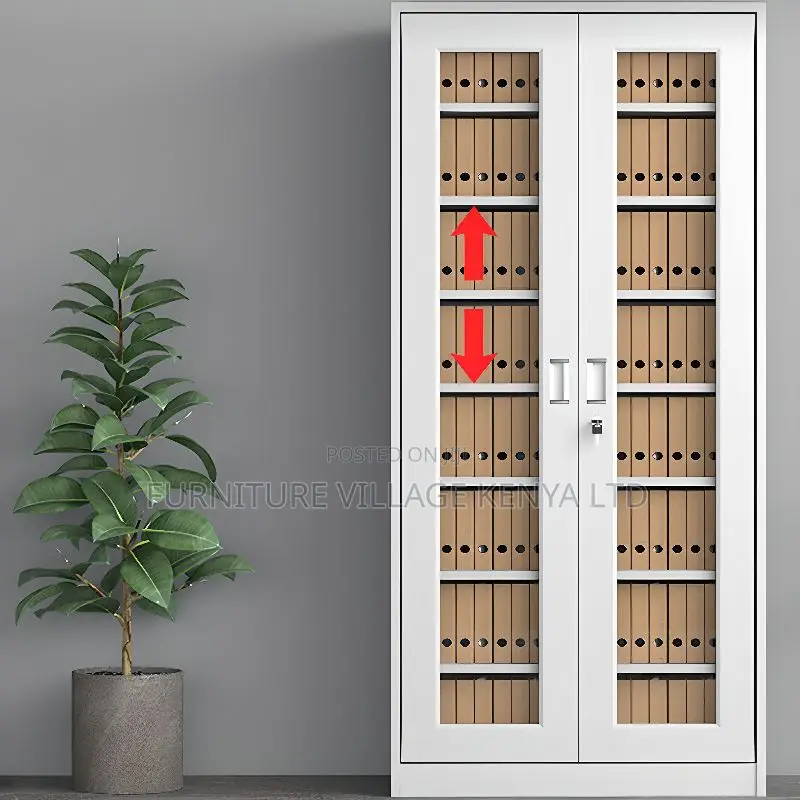 Hospital Cabinets; 2-Door Metallic Office Storage Cabinet