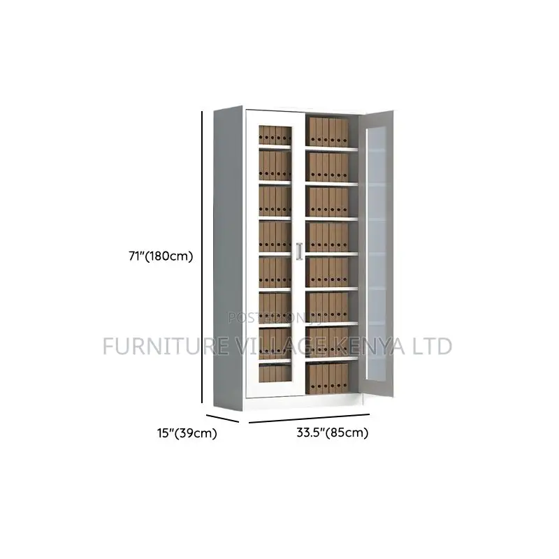 Hospital Cabinets; 2-Door Metallic Office Storage Cabinet