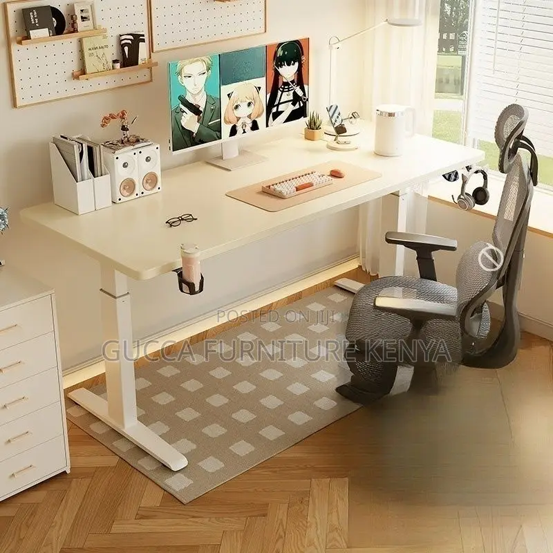Office Tables: Moves Up and Down Automated 140cm Office Desk