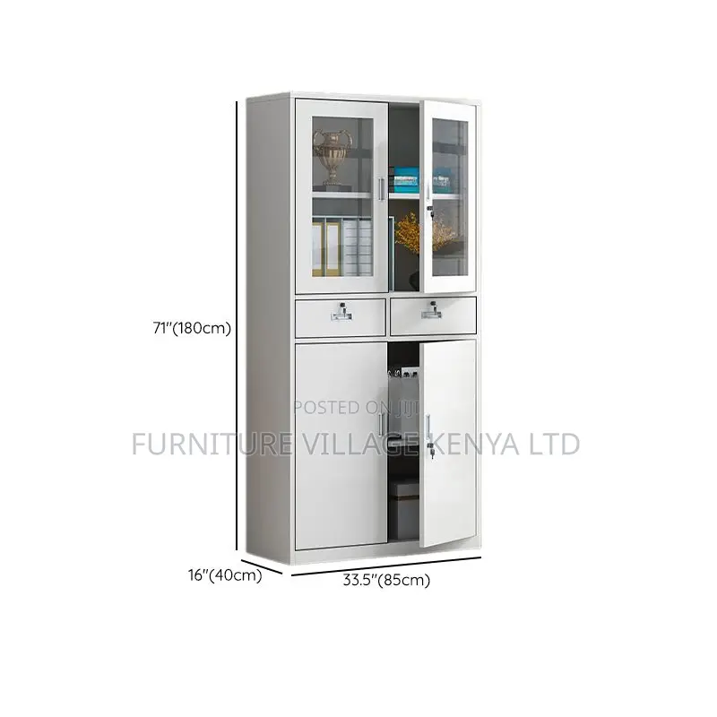 Office Storage Cabinets; Half-Glass Document Cupboards