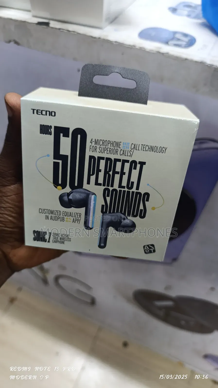 Tecno Sonic 1 Enc 50h Noise Cancellation, Wireless Earbuds