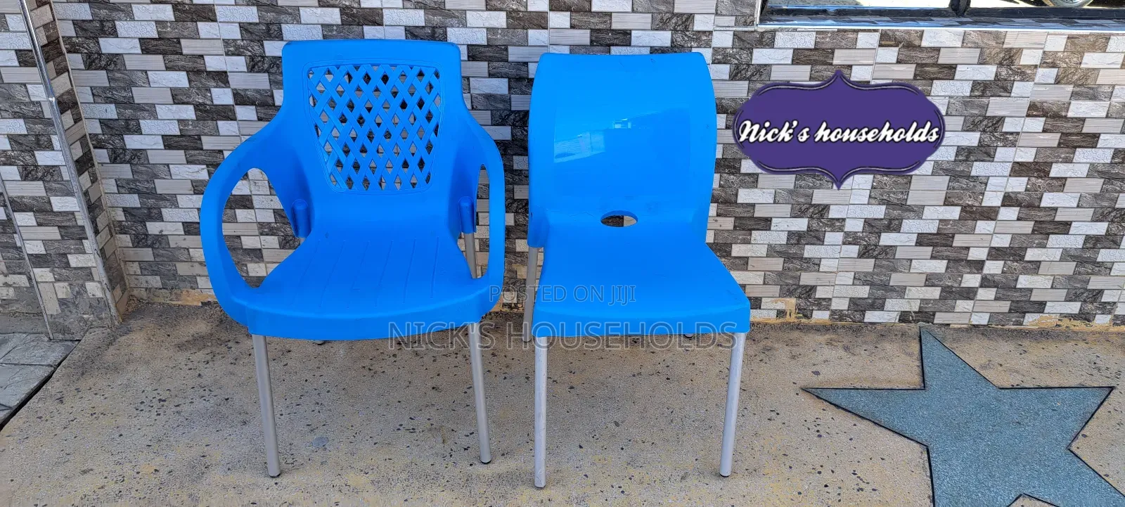 Rosa Chair, Bruno Chair, Plastic Chairs With Metal Legs Set