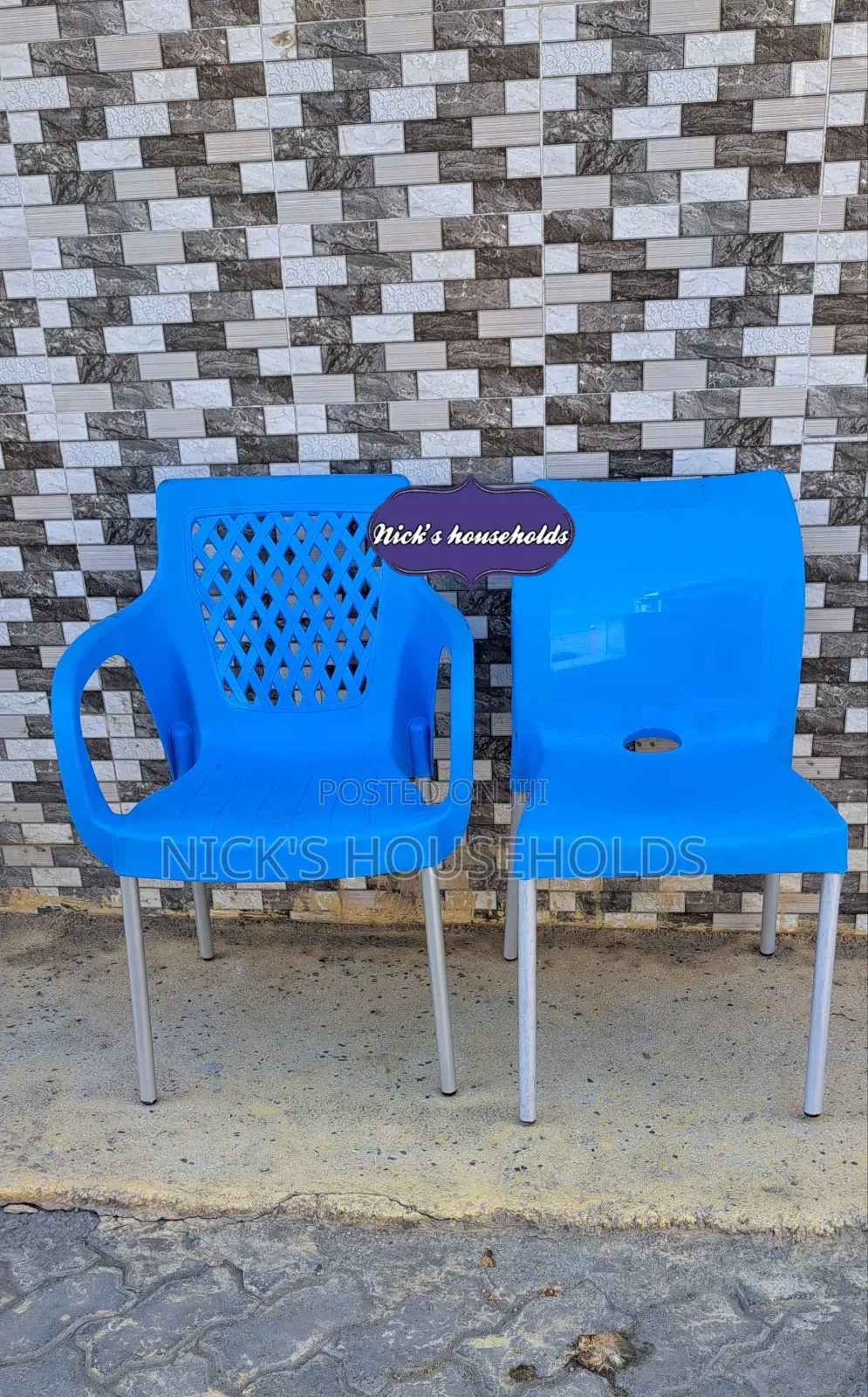 Rosa Chair, Bruno Chair, Plastic Chairs With Metal Legs Set