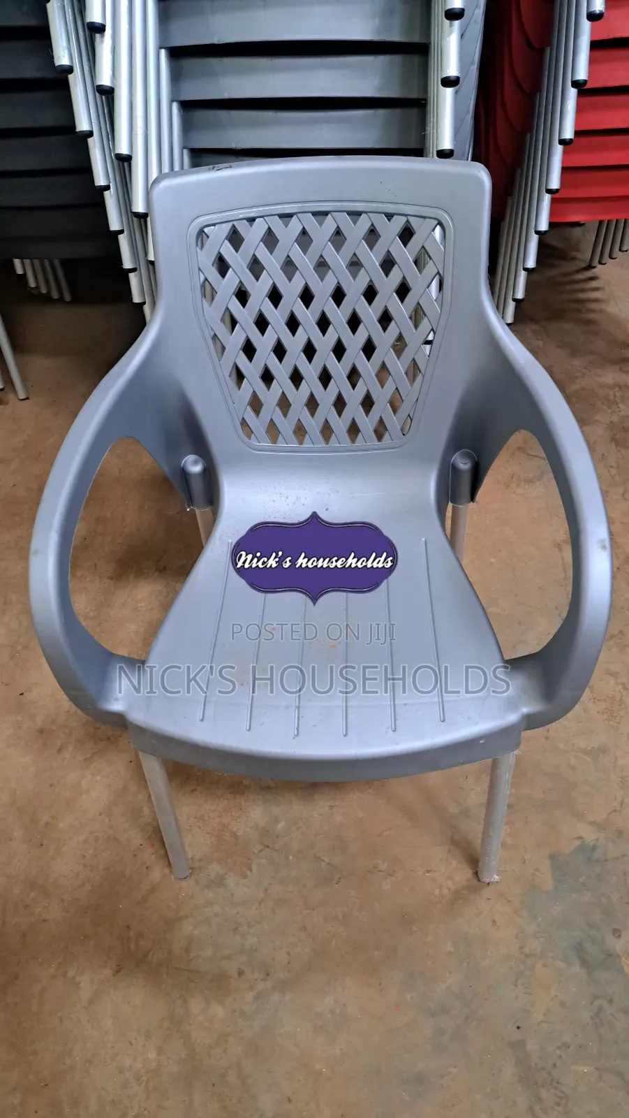 Silver Plastic Chair With Metal Legs Wholesale Prices