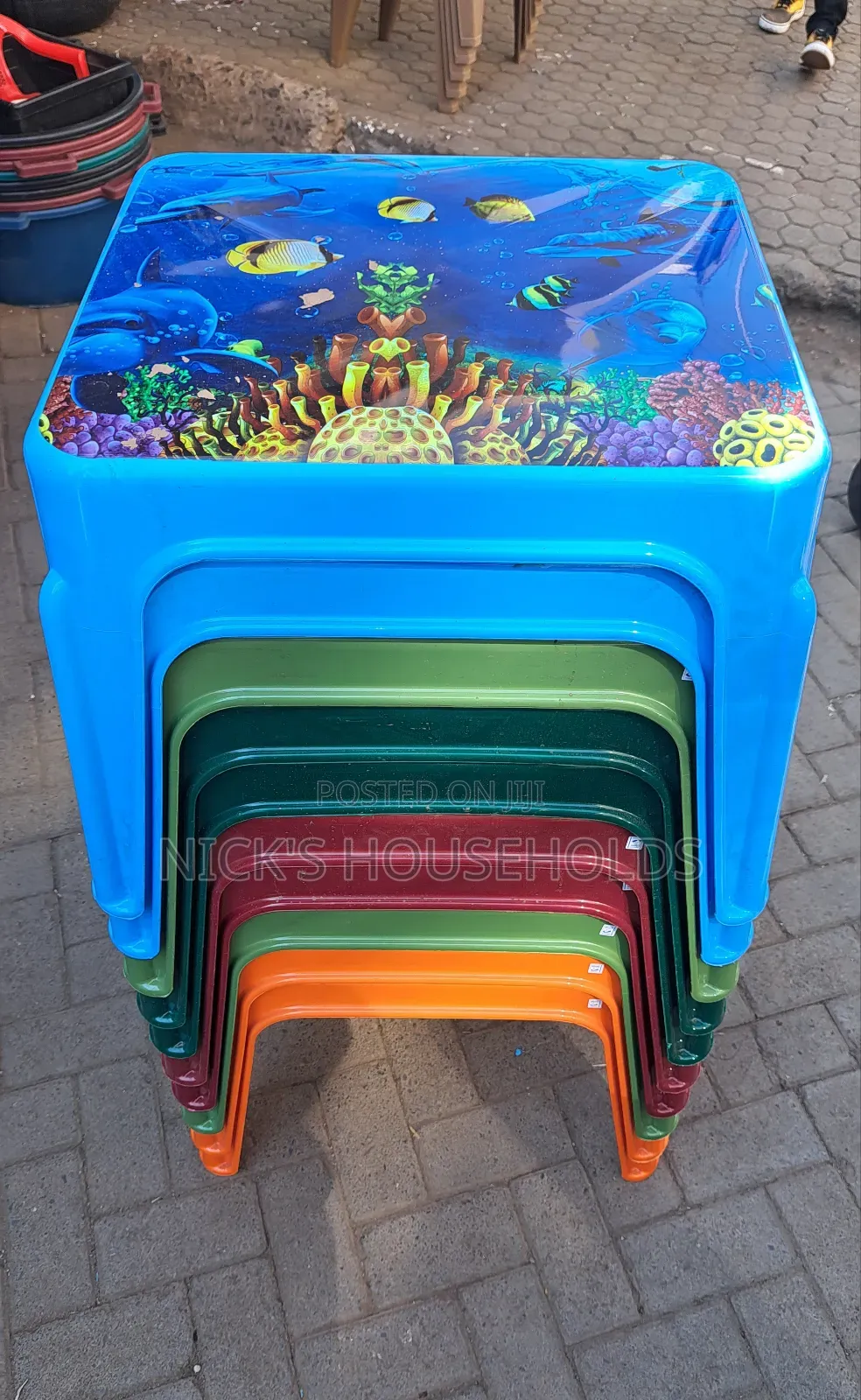 Maroon Plastic Kids Table