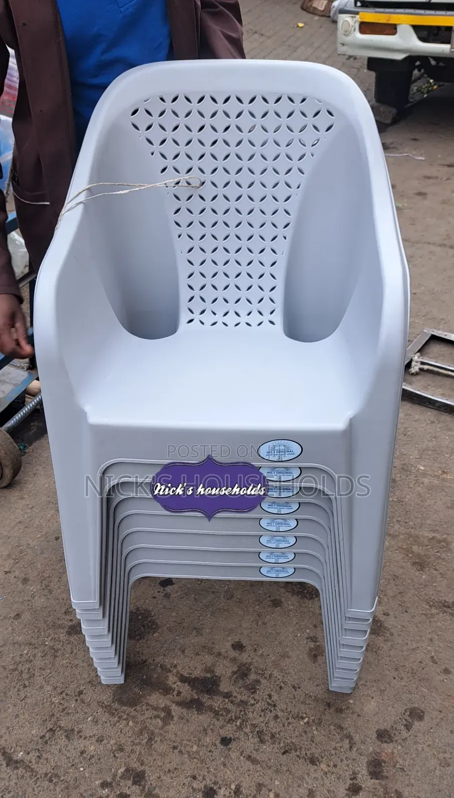 Light Grey Skyplast Plastic Chairs