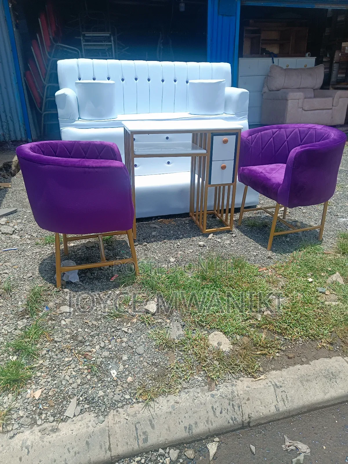 Pedicure 3 Seater White and Manicure Set 