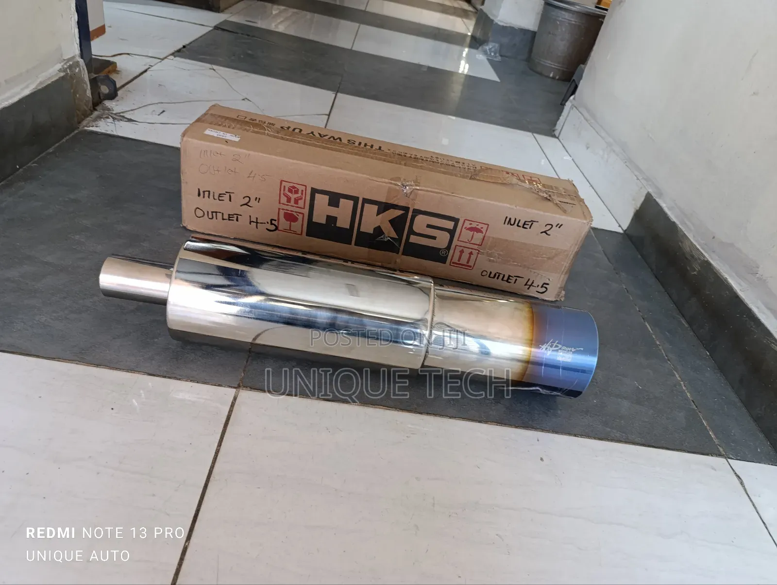 2” Inlet, 4.5” Outlet HKS Exhaust (Boost Your Sound Flow)