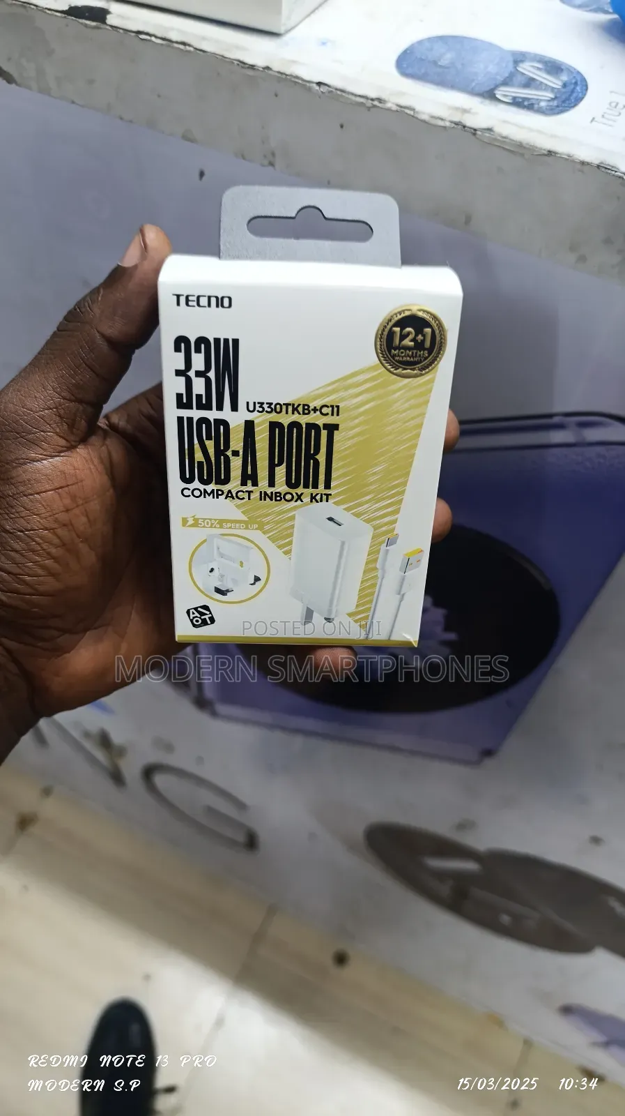 Tecno 33w Faster 3x Charger