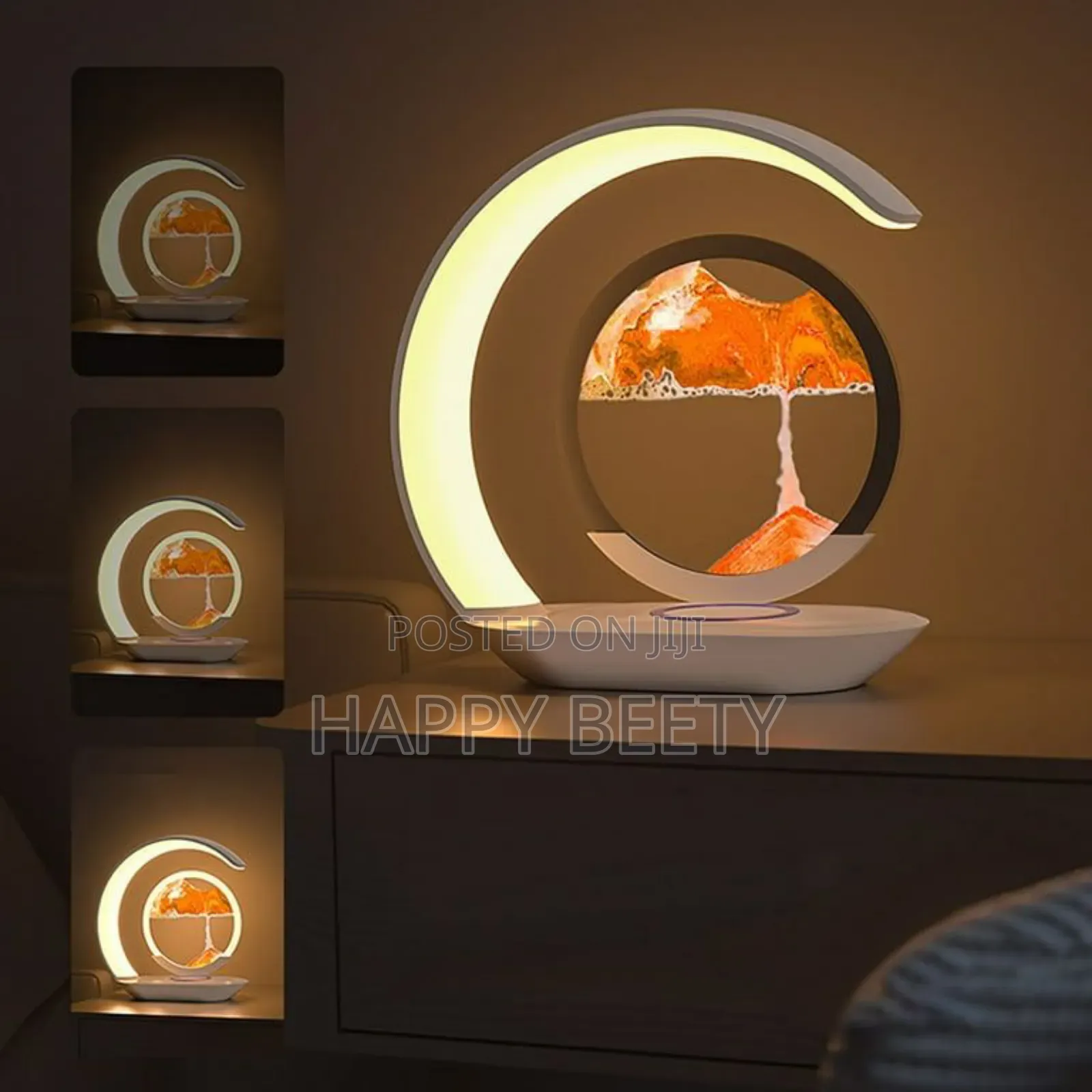 *Night Light 3d Moving Sand Art Liquid Hourglass Led Lamp