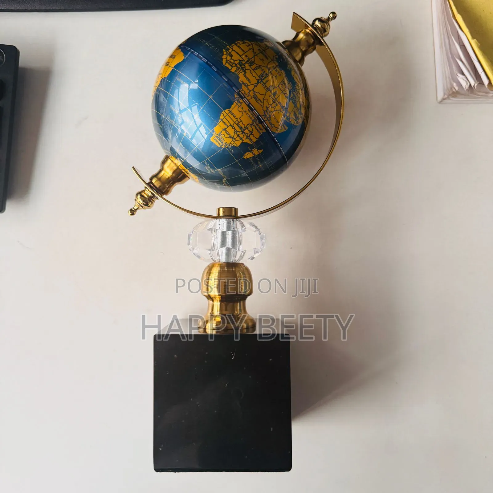 *World Globe Marble Base Luxury Home/Office Decor Ornament