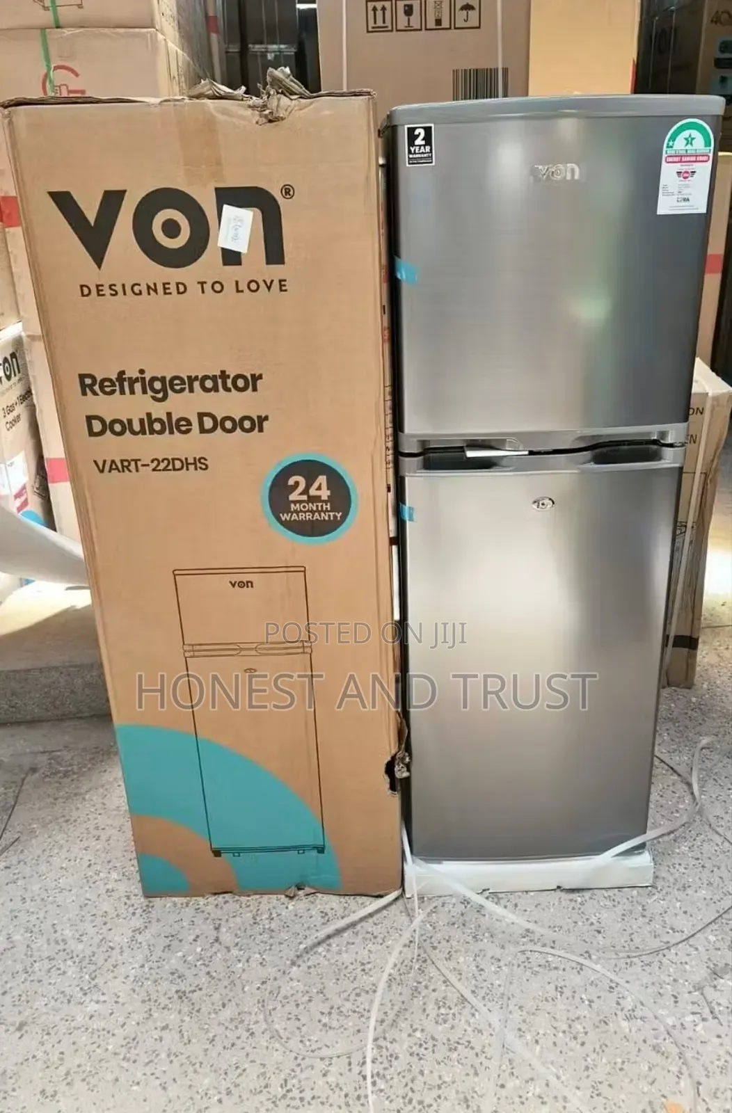 Brand New Von 138ltrs Fridge Double Door Refrigerator√