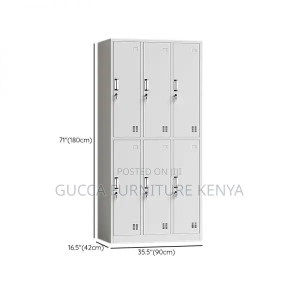 Cabinets: Office 6-Locker Storage Cabinet With Durability