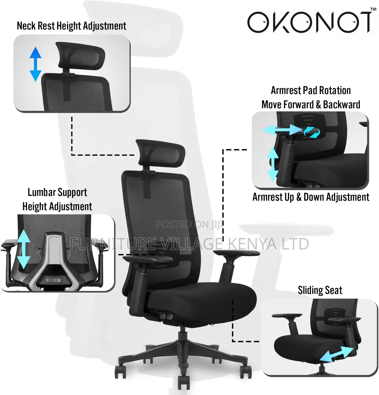 Ergonomic Home Office Chair With High Back