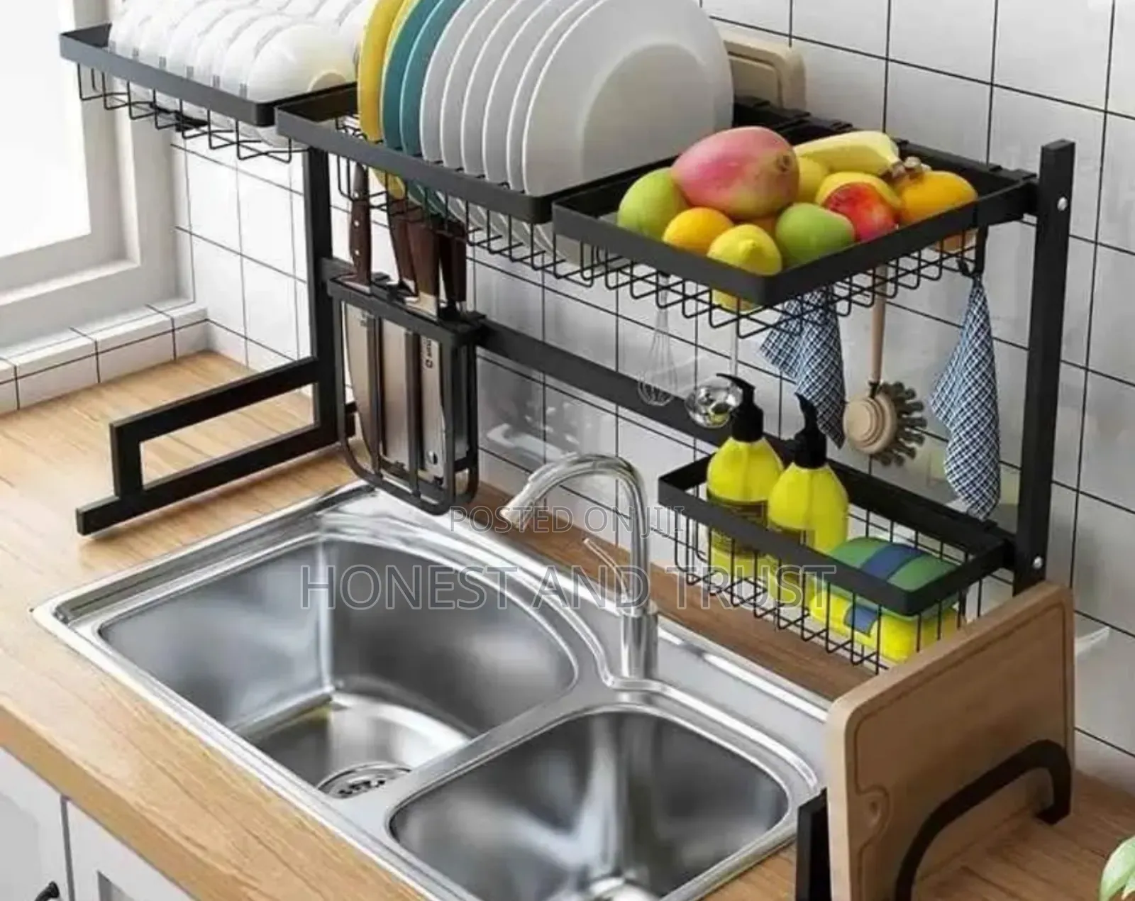 Stainless Steel Over the Sink Dish Drainer