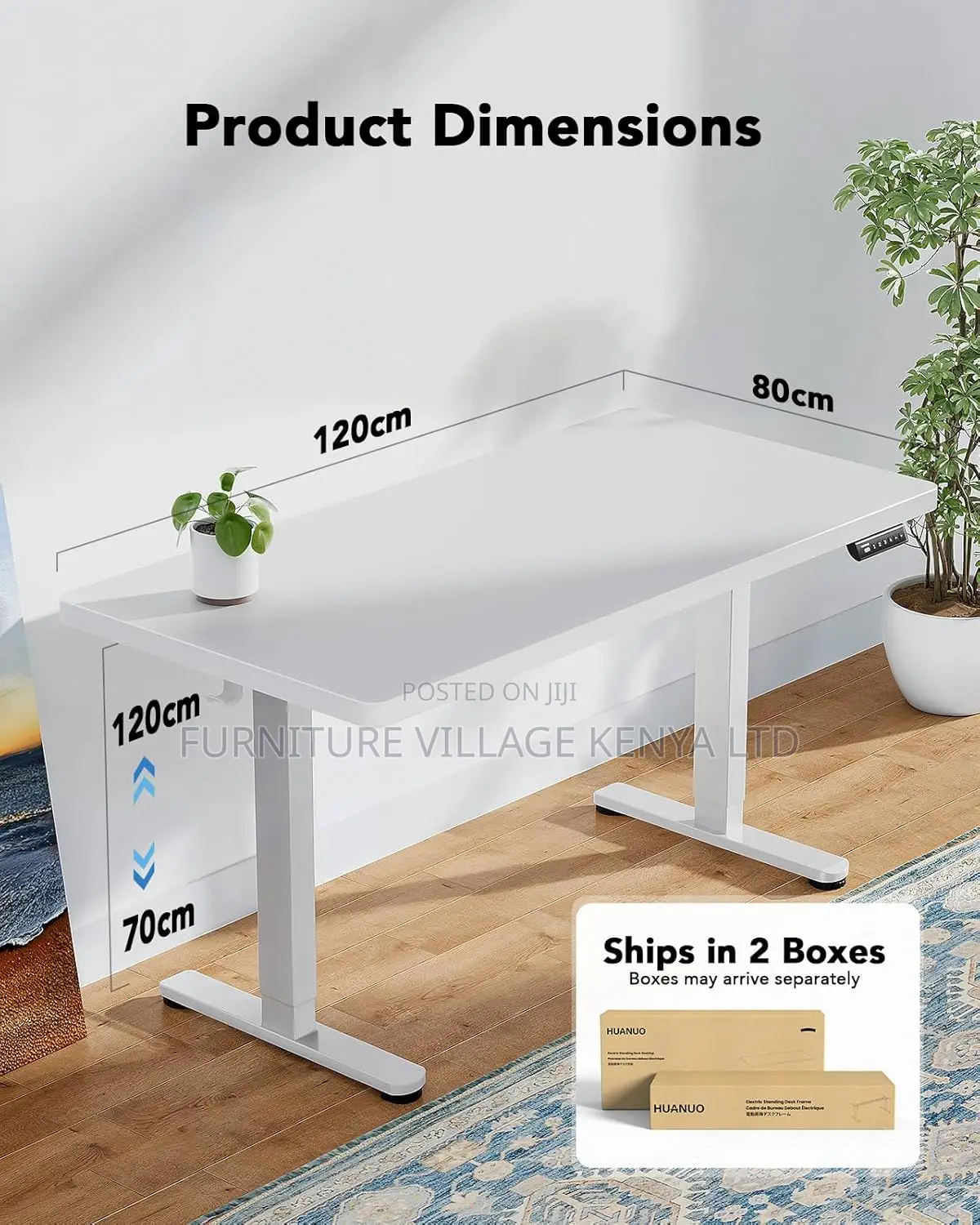 140 * 60cm Electric Standing Adjustable Sit Stand Up Desk