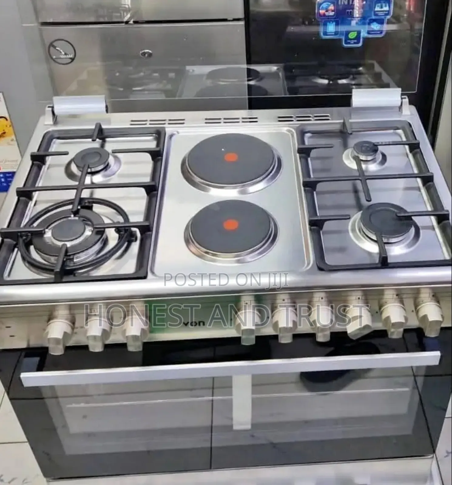 Ramtons 60*90 Stainless Steel Cooker With Gas Compartment