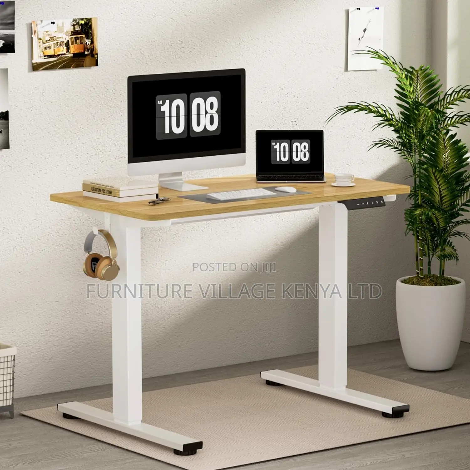Height Adjustable Sit Stand Desk With Memory Smart Panel