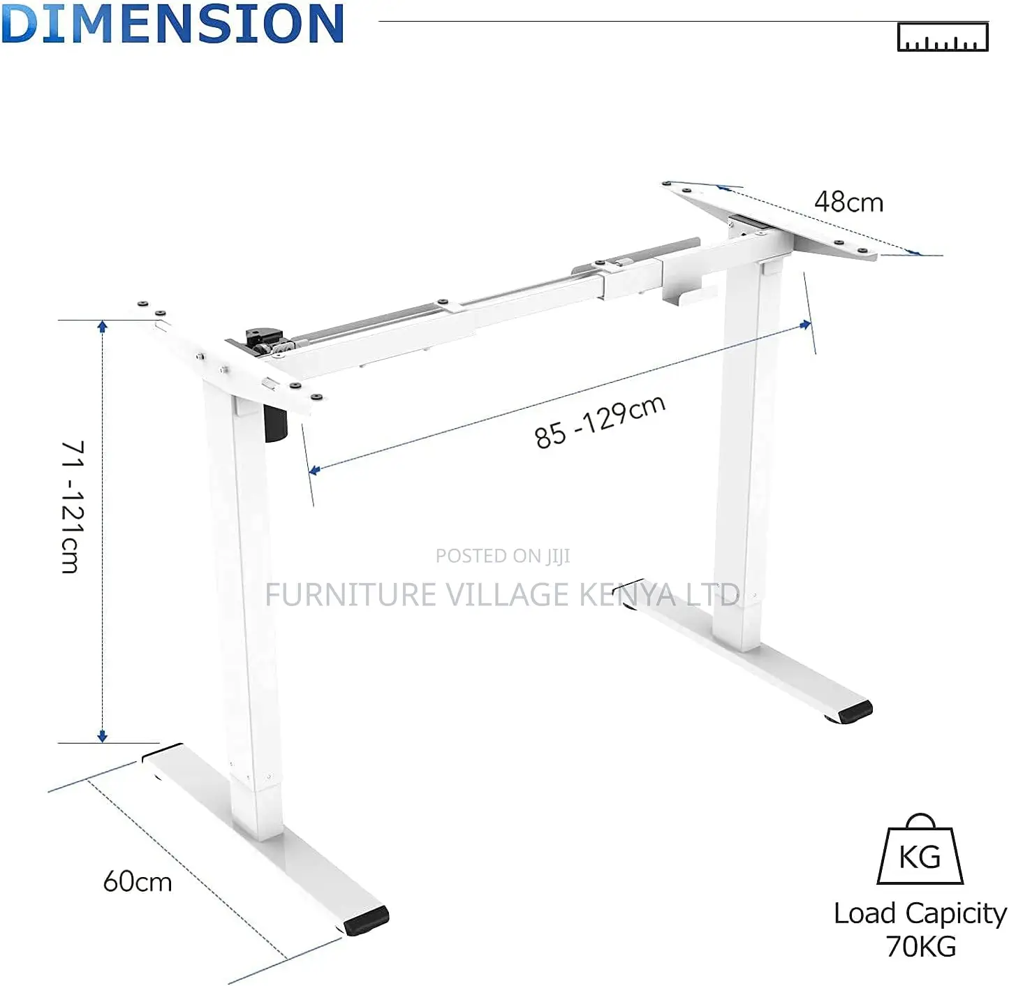 Height Adjustable Sit Stand Desk With Memory Smart Panel