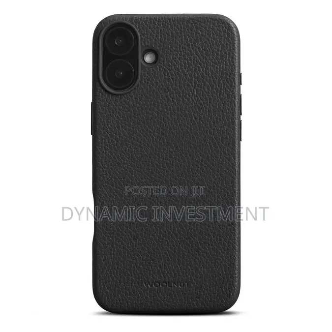Apple iPhone 16 Leather Case Cover With Magsafe-Black