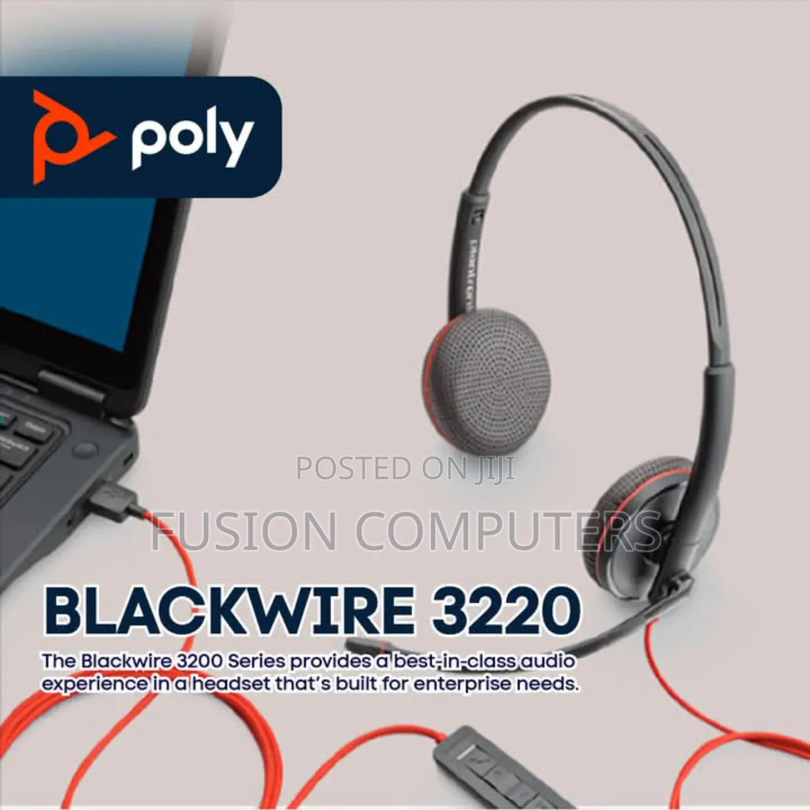 Poly Blackwire 3220 Stereo Usb-a Headset 80s02aa