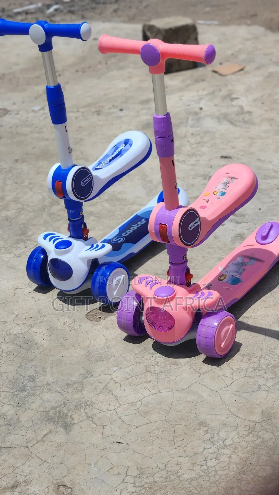 Kids Scooter 2 in 1 Blue and Pink
