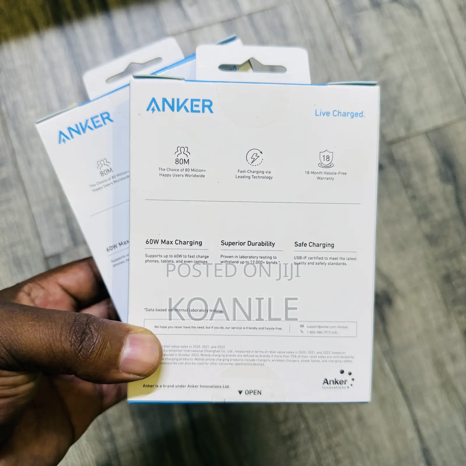 Anker 322 60w Usb-C to Usb-C Cable (3ft Braided) Original
