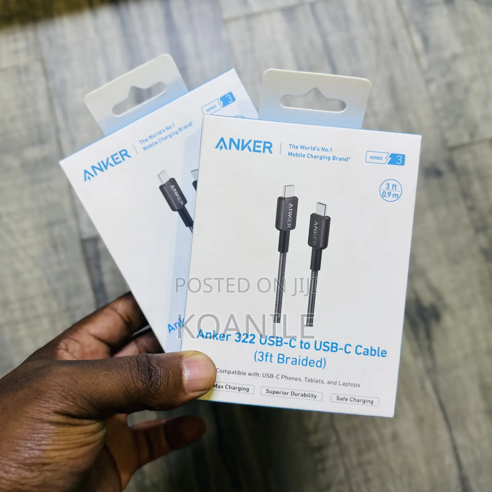 Anker 322 60w Usb-C to Usb-C Cable (3ft Braided) Original