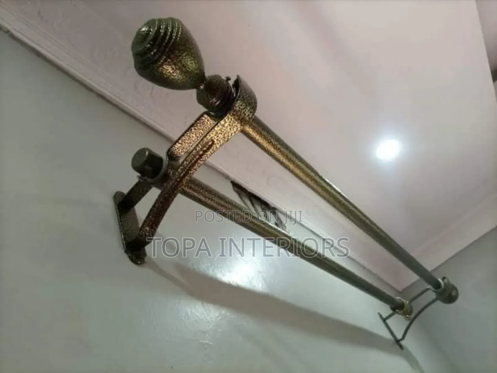 Double Window Curtain Pole Rods Set Jua Kali Curtain Rod