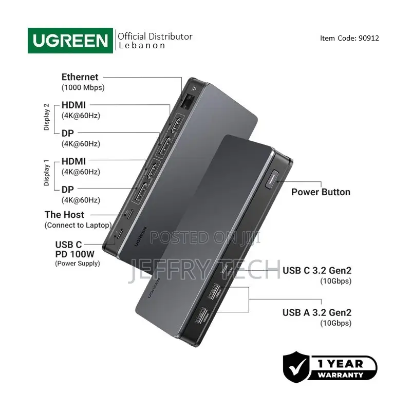 Ugreen Revodok Pro 209 Dual Display 9-in-1 Usb-C Hub Docking