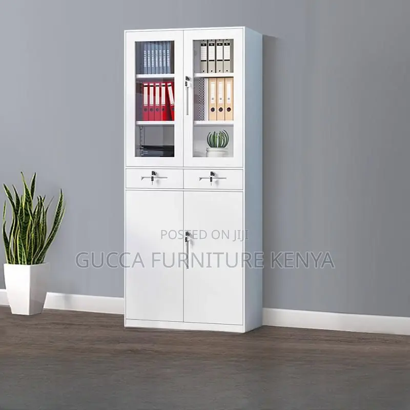 Cabinets:2-Door Steel Office Cabinet With Flexible Shelf