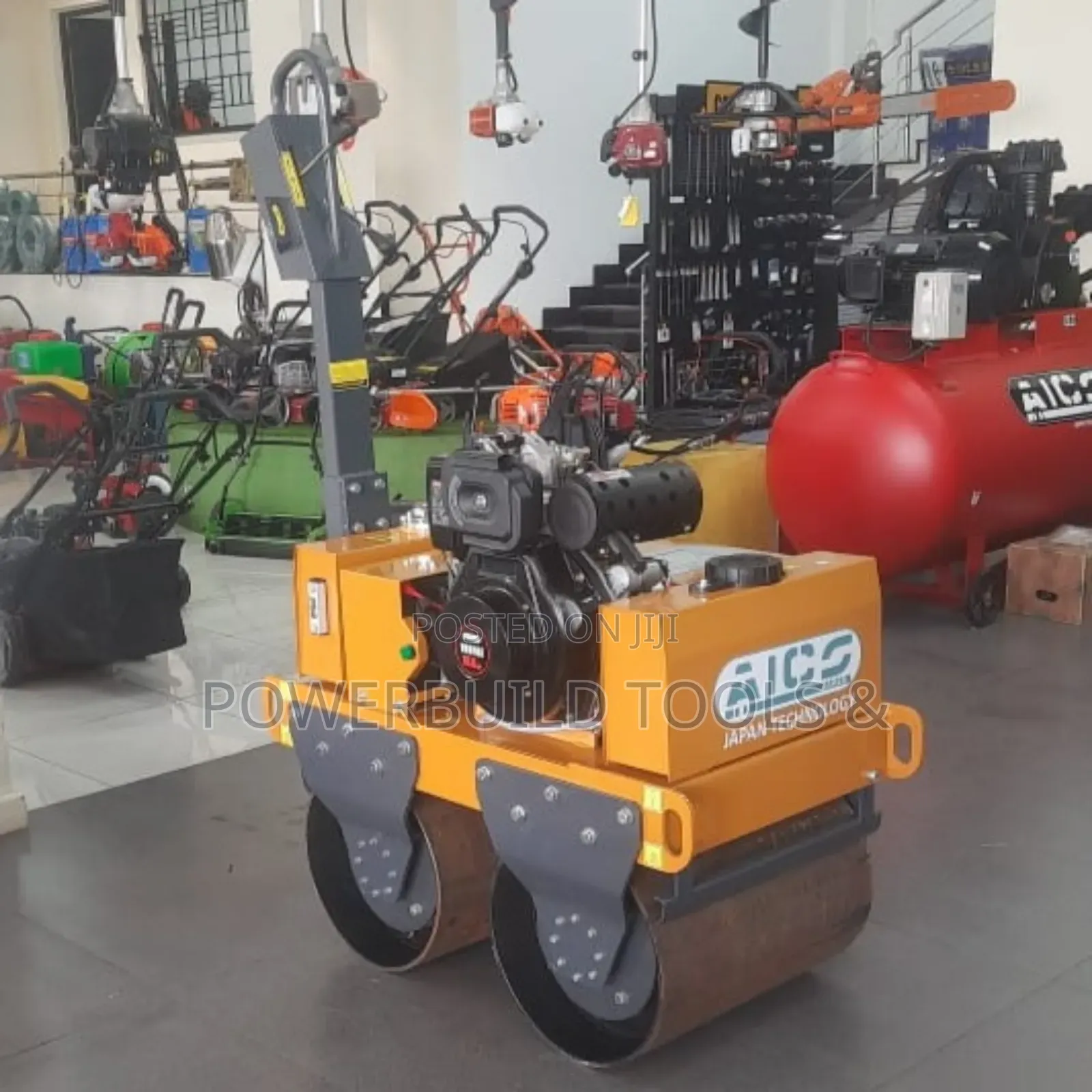 Aico Double Drum Pedestrian/Vibratory Roller With Honda