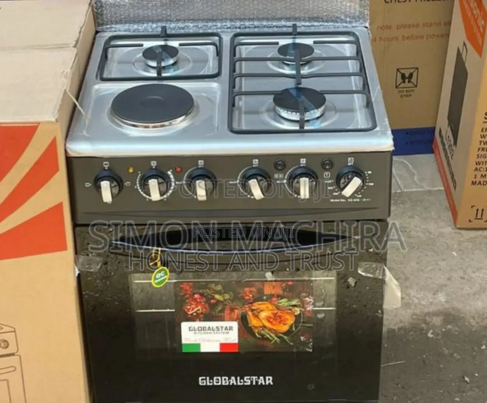 60 by 60 3+1 Globalstar Cooker With Electric Oven