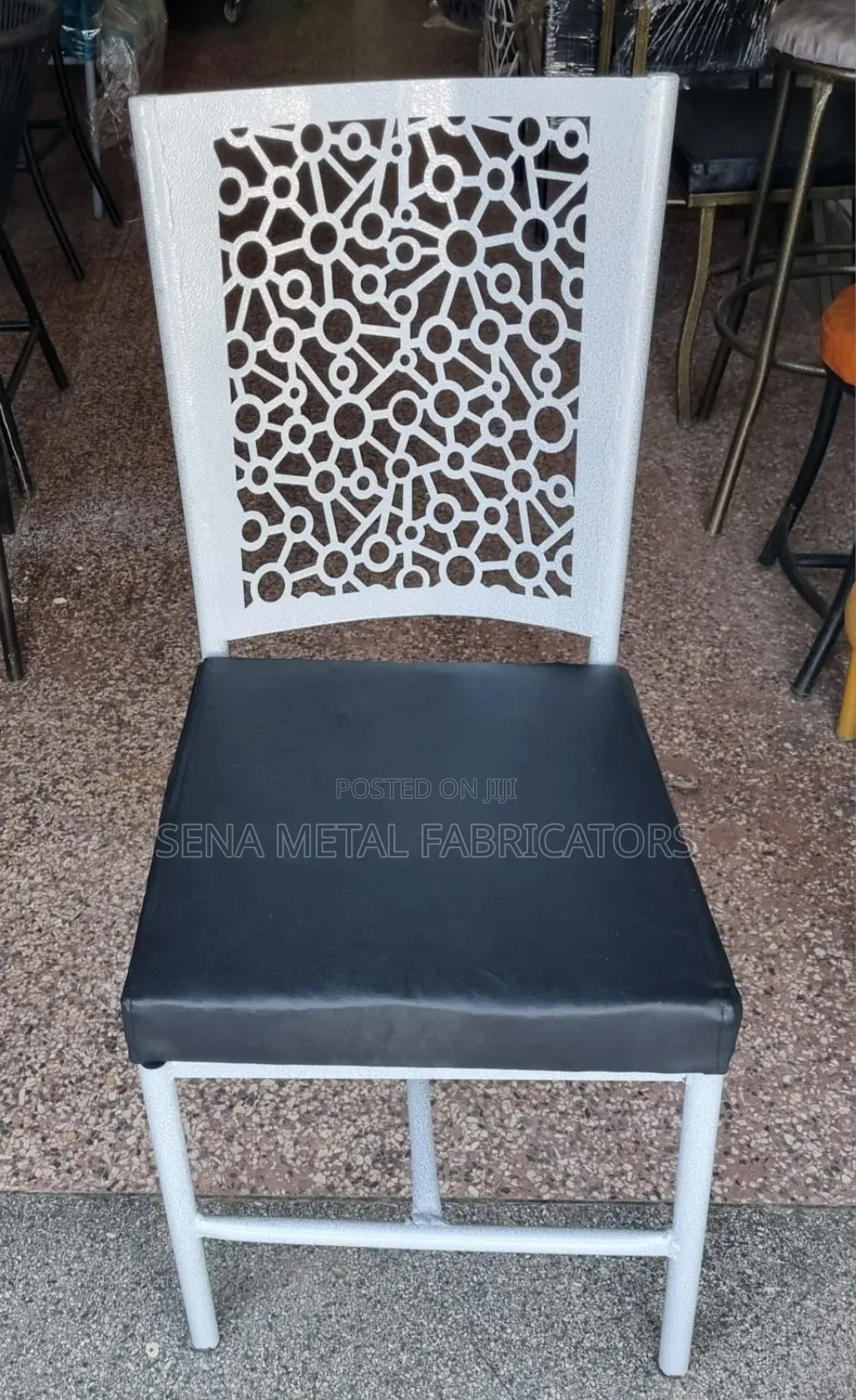Whitish Restaurant Or Hotel Chairs.