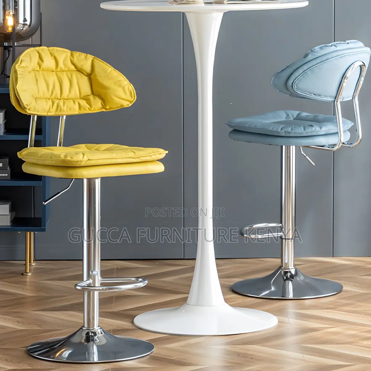 Home Chairs: Modern Rectangular Seat Bar Stool Adjustable
