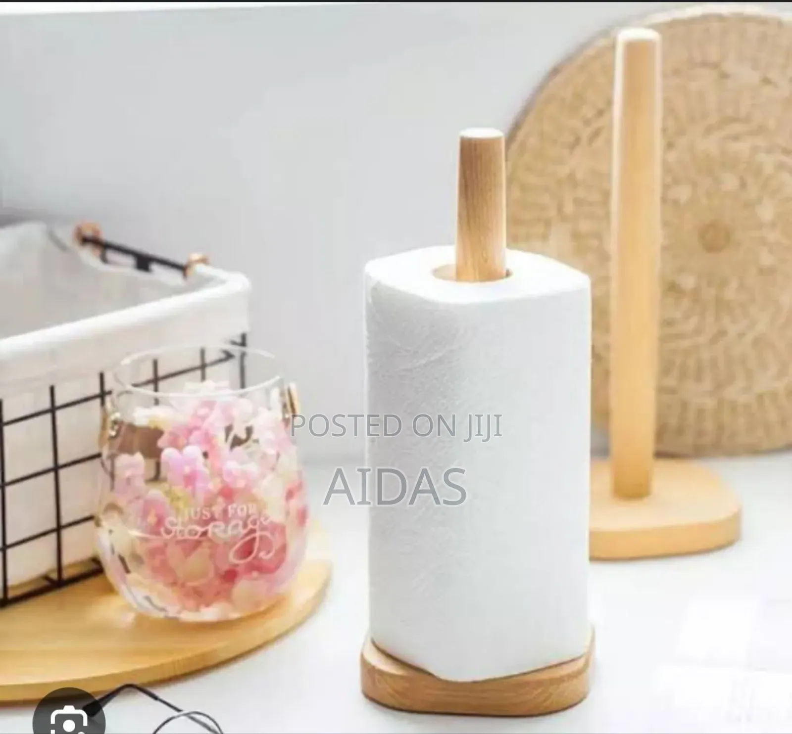 Bamboo Paper Towel Holder