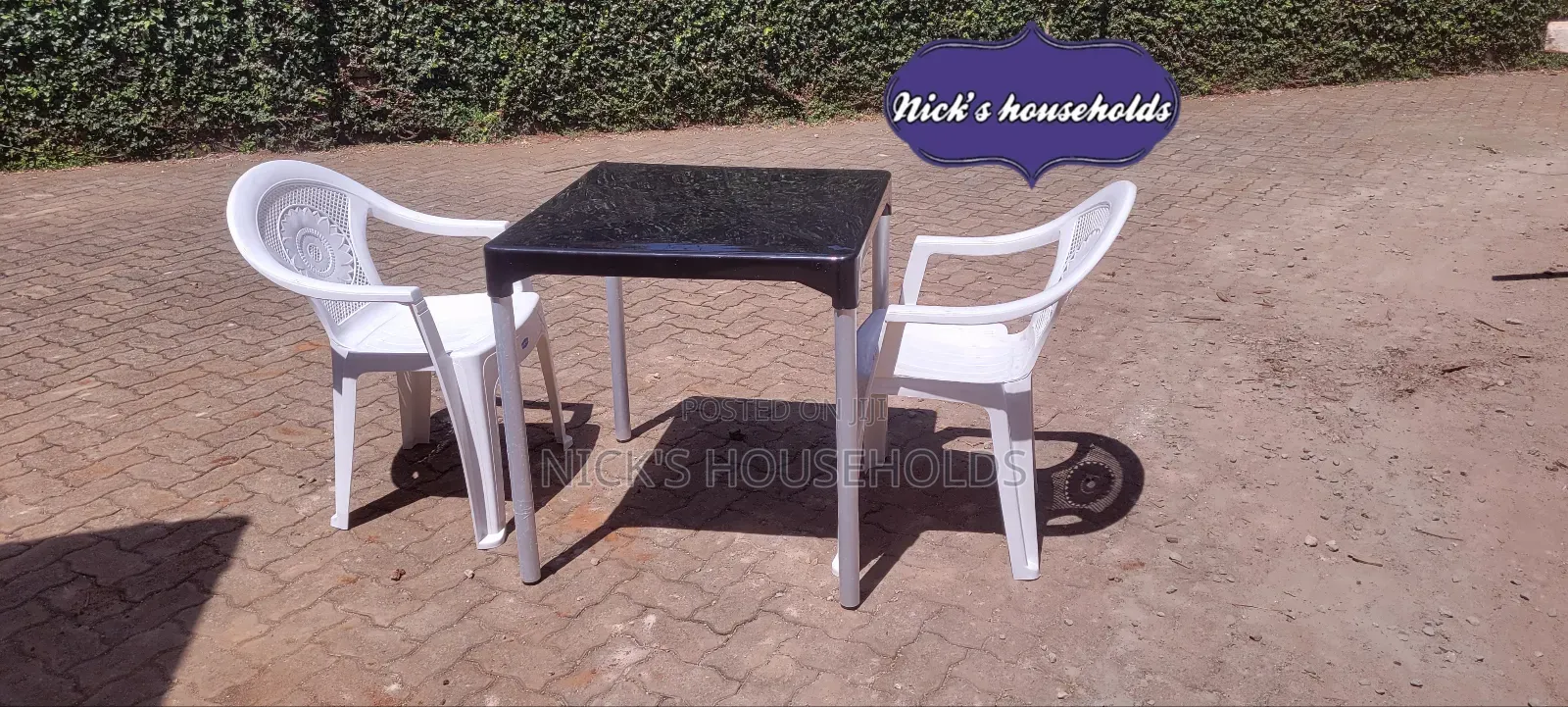 Meeting Plastic Table With Metal Legs + Plastic Chairs Set