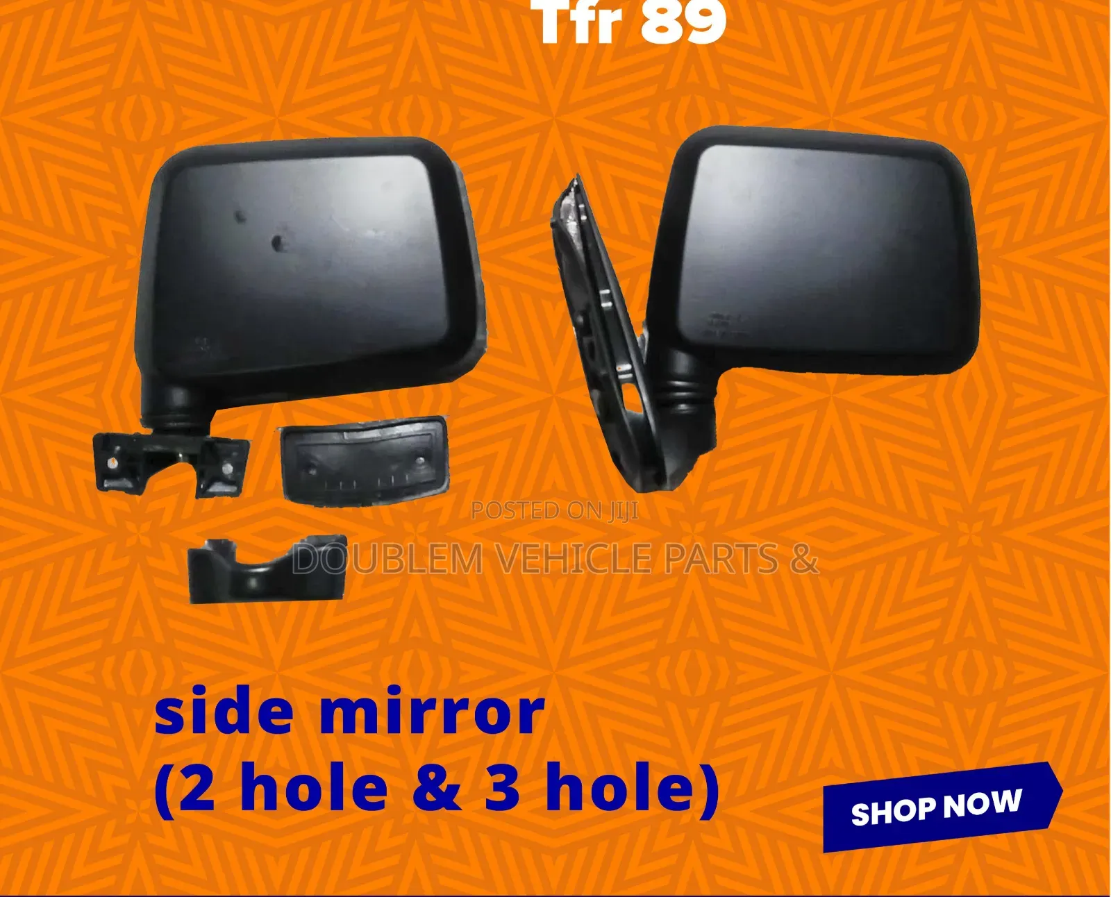 Sidemirror Isuzu Tougher Tfr 1989 2 And 3 Hole Black
