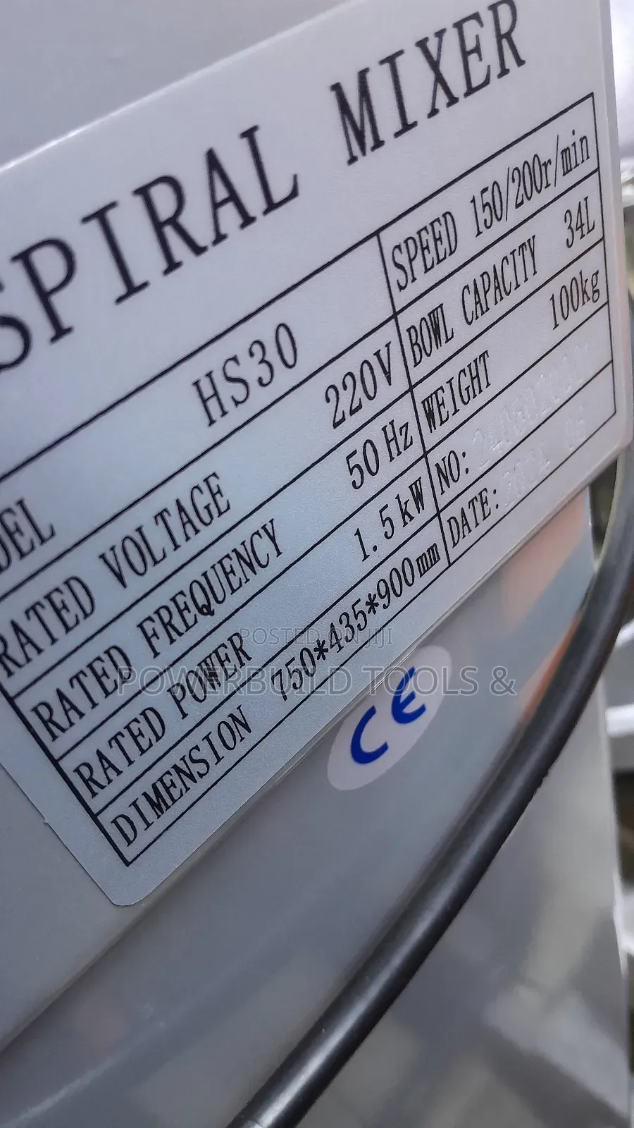 35l Spiral Mixer Commercial