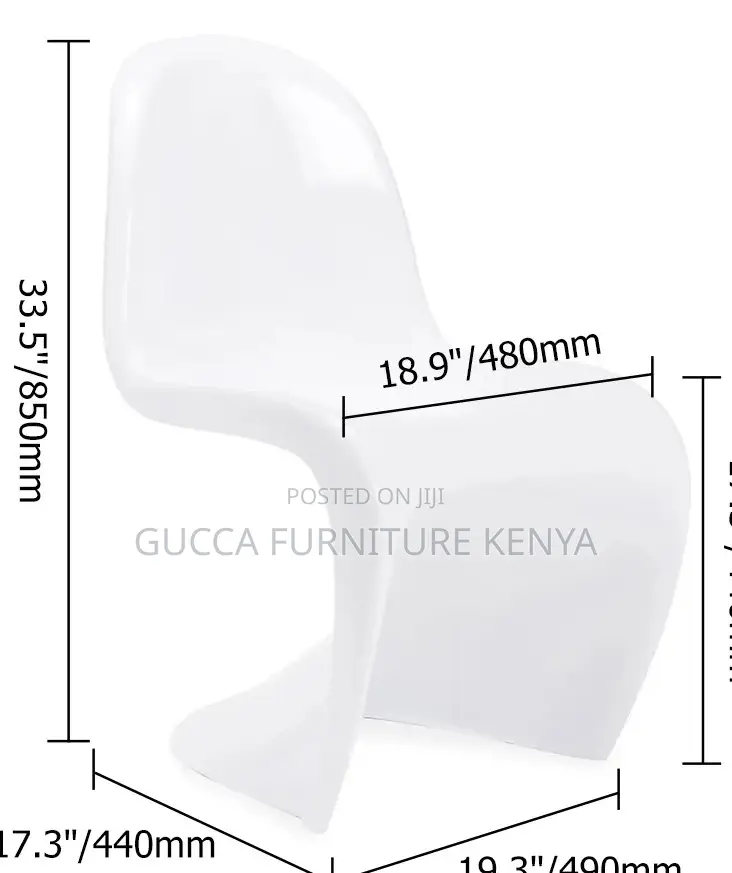 Home Chairs:Modern White Abs S-Shape Dining Chair