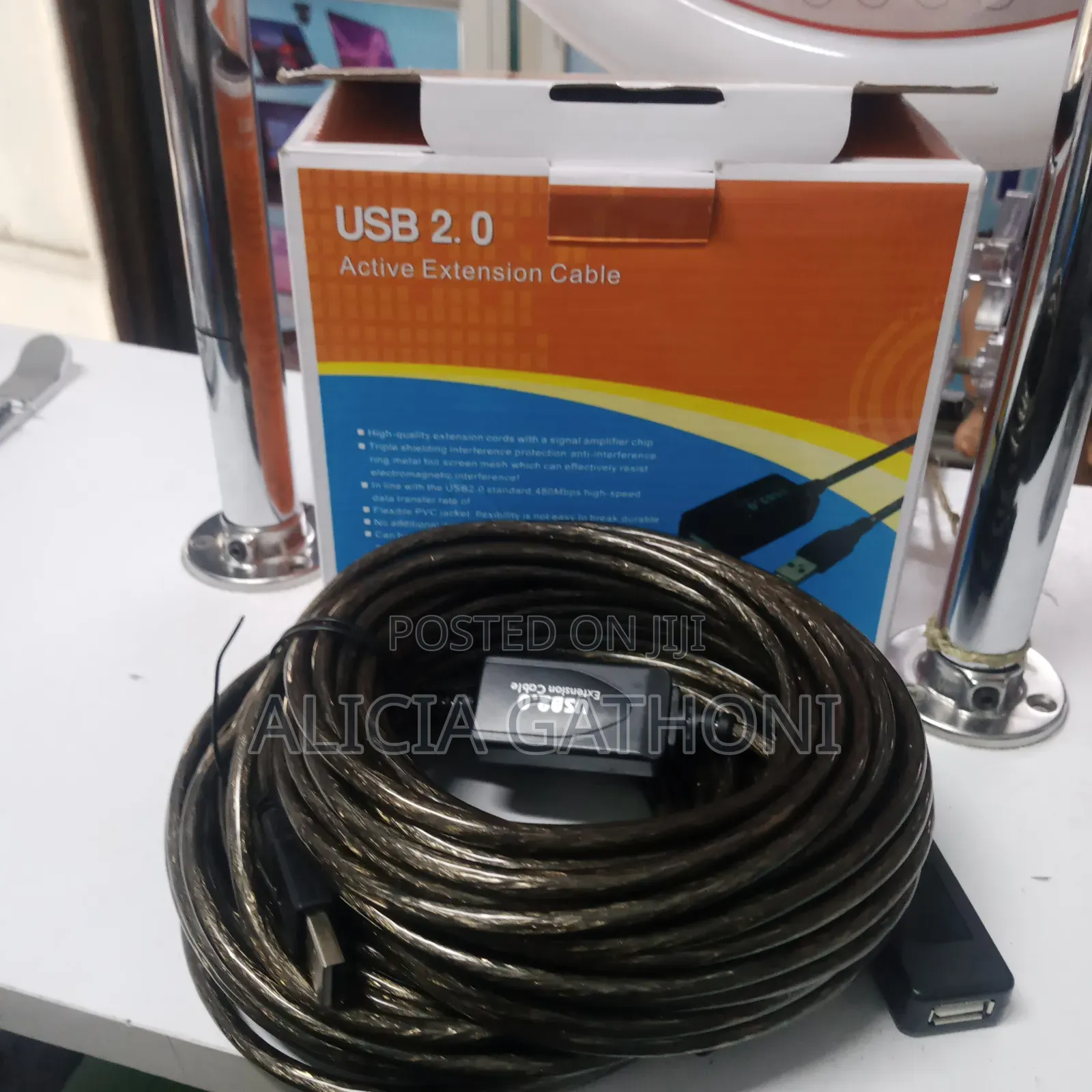 20 MTRS Usb Extension Cable With Signal Amplifier