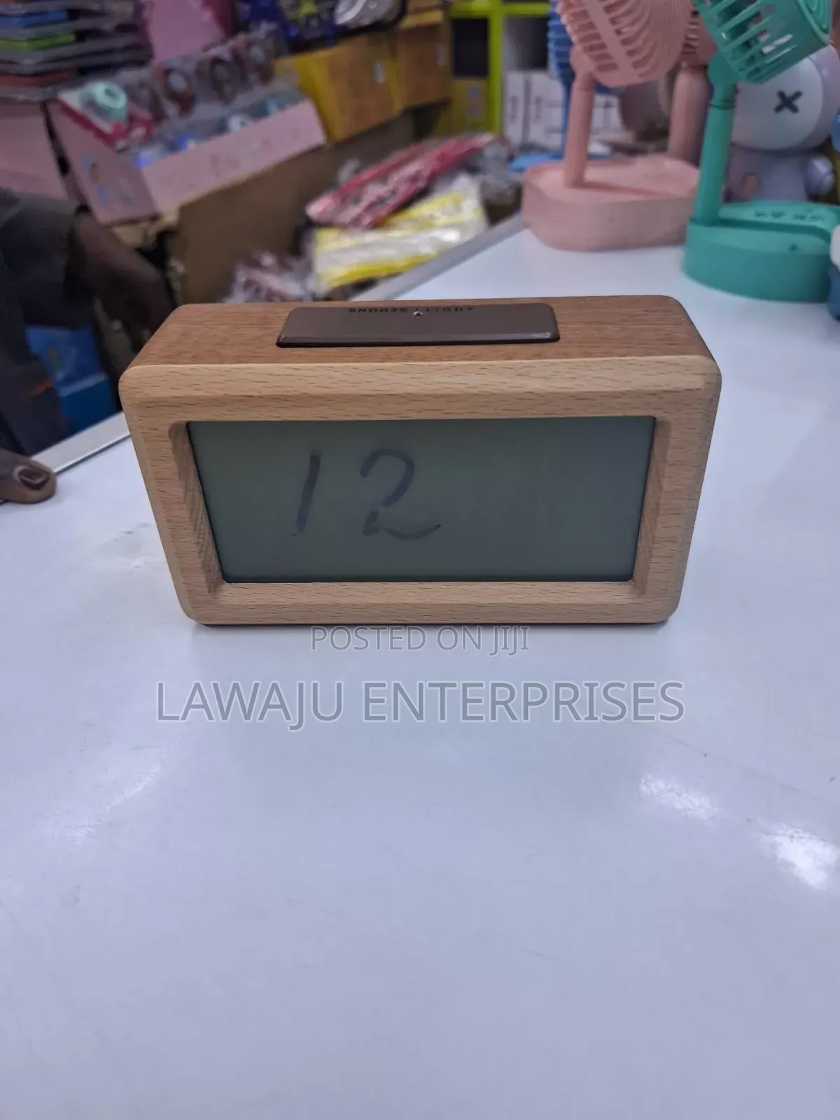 Digital Clock With Wooden Case