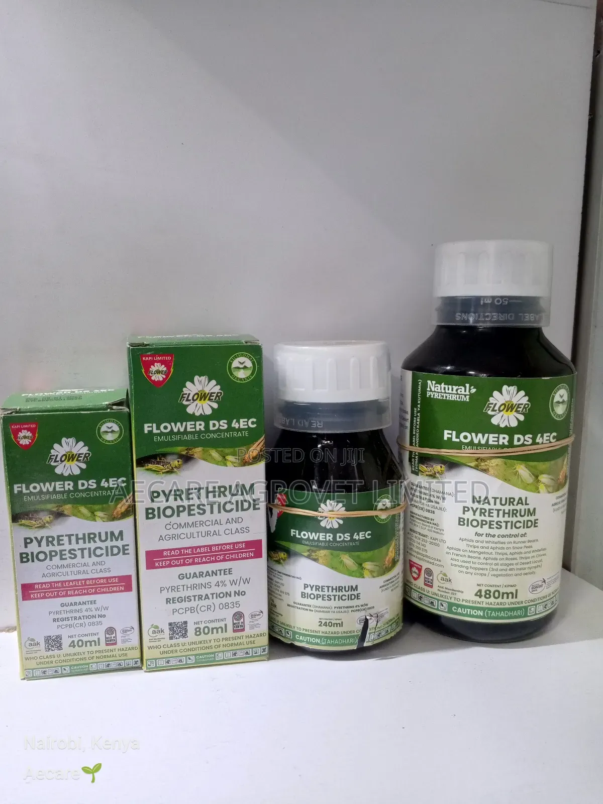 Flowerds 4ec Natural Pyrethrum Biopesticide 40,80,240 480ml