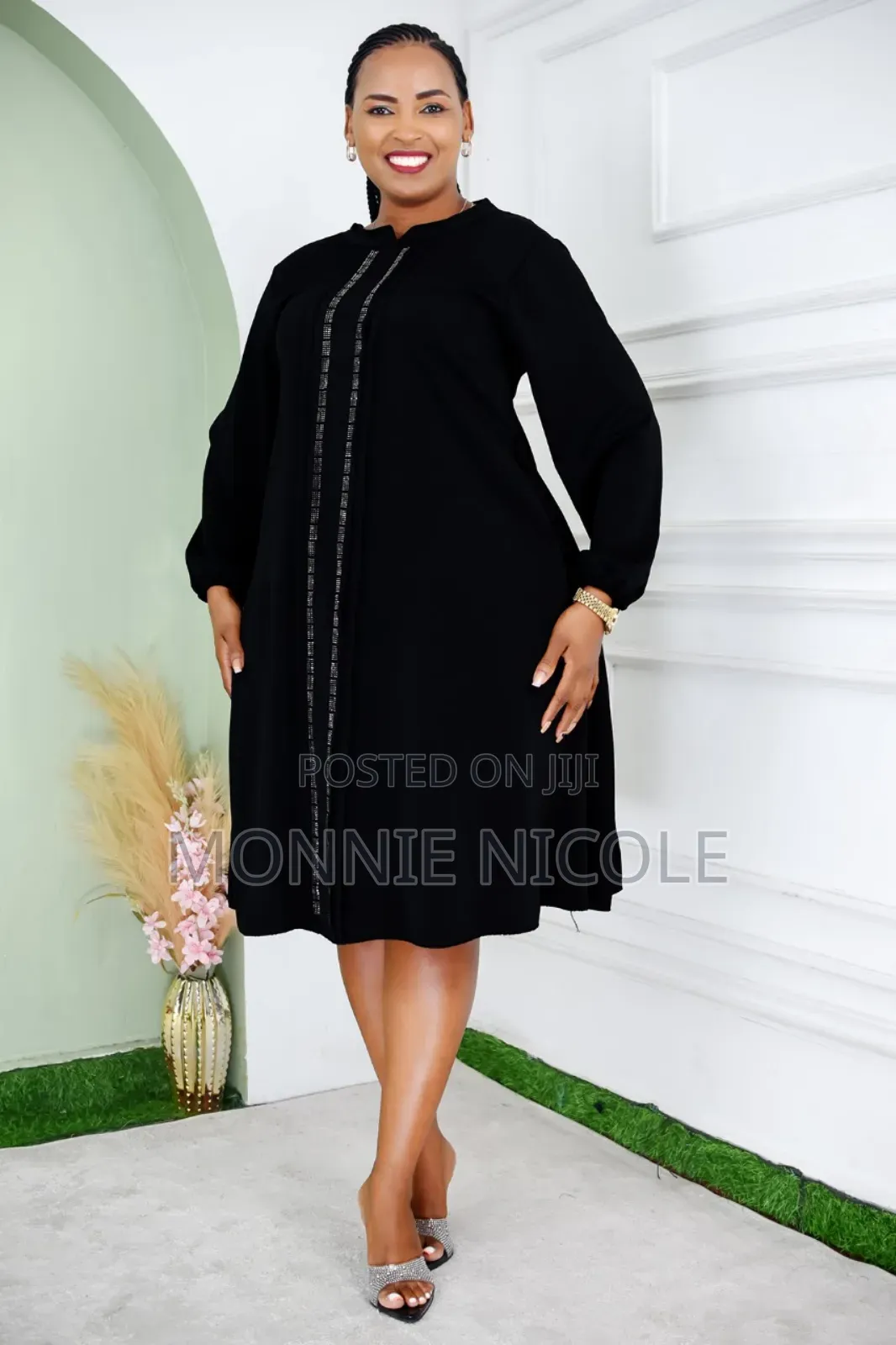 Elegant Black. Free Size Dress. Plus Size