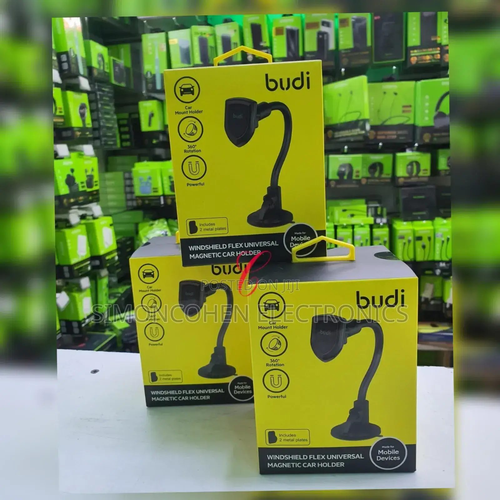 Budi Cm522b Windshield Flex Universal Magnetic Car Holder