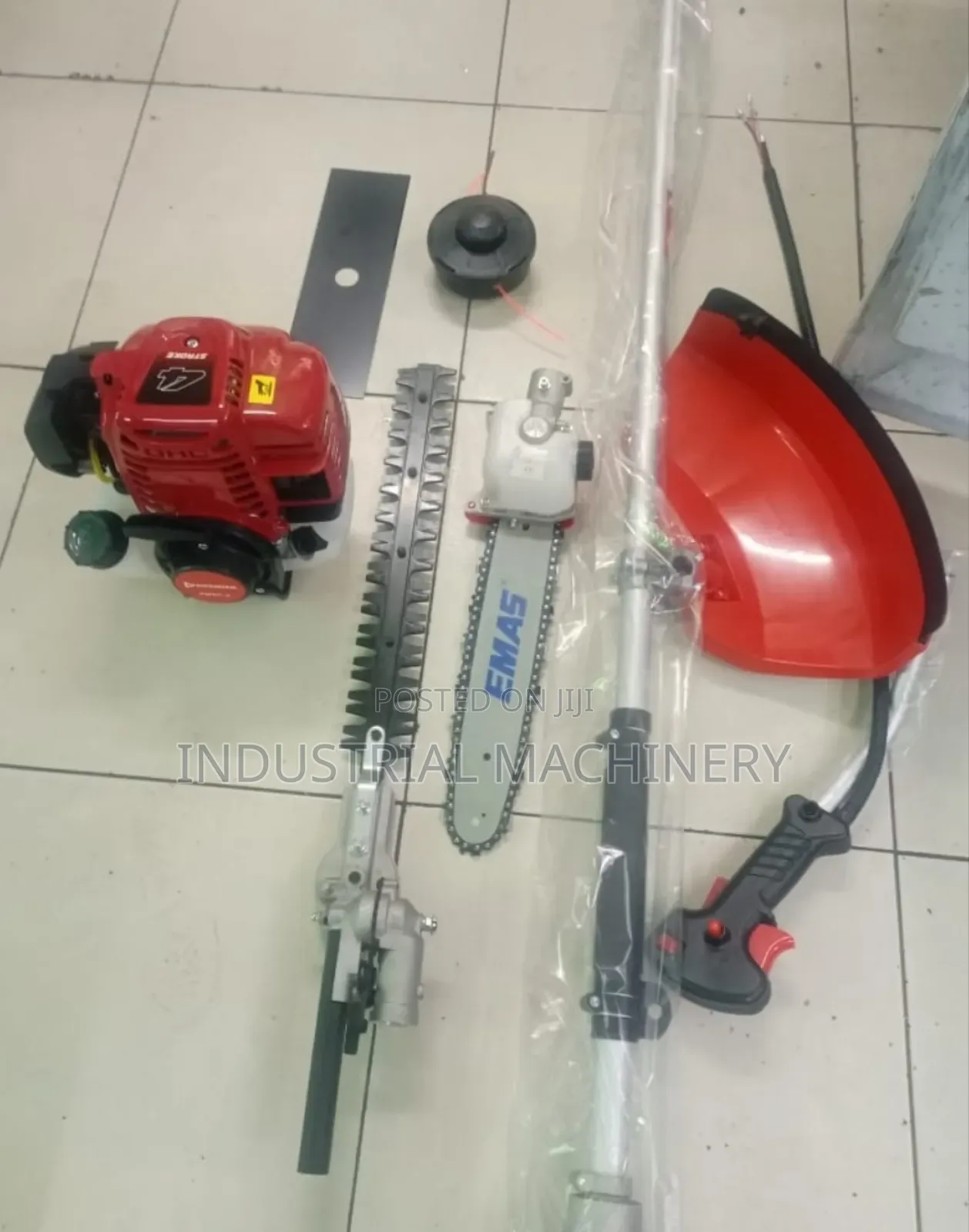 Brush Cutter With Hedge Trimmer and Chainsaw- Heavy Duty