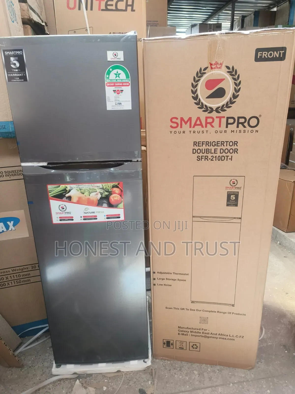Smart Pro SFR-210-Dt-I Double Door Refrigerator, 170l